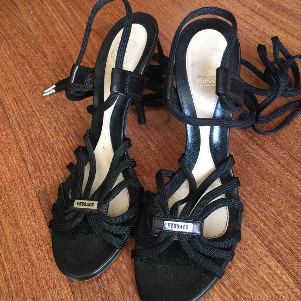VERSACE Lace Up Heels EU 39.5 - fits 8 & 8.5
